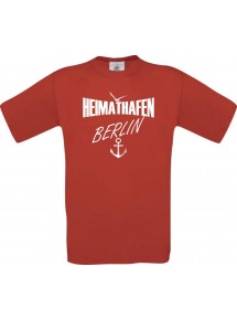 Kinder-Shirt Heimathafen Berlin kult, Farbe rot, Größe 104