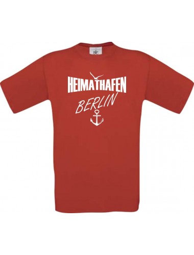 Kinder-Shirt Heimathafen Berlin kult, Farbe rot, Größe 104