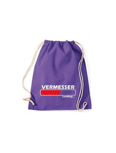 Turnbeutel Vermesser Loading, Farbe purple