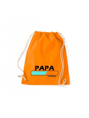 Turnbeutel Papa Loading, Farbe orange