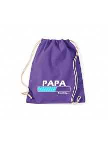 Turnbeutel Papa Loading, Farbe purple