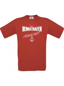 Kinder-Shirt Heimathafen Frankfurt kult, Farbe rot, Größe 104