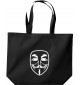 JUTE große Einkaufstasche, Anonymous Maske,