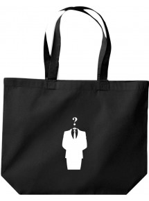 JUTE große Einkaufstasche, Anonymous, Farbe schwarz