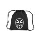 Turnbeutel Premium Gymsac Anonymous Maske, black
