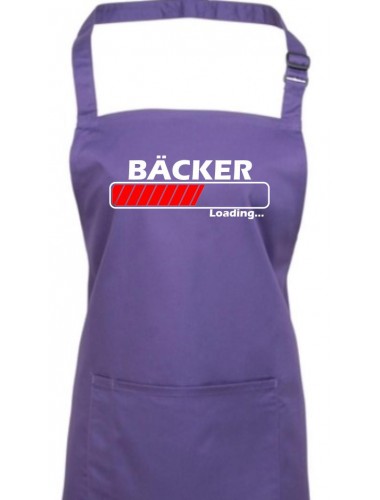 Kochschürze, Bäcker Loading, Farbe purple