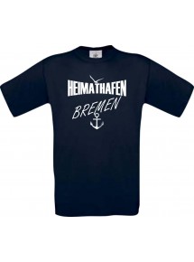 Kinder-Shirt Heimathafen Bremen kult, Farbe blau, Größe 104