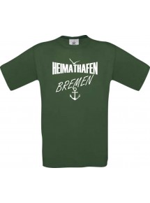 Kinder-Shirt Heimathafen Bremen kult, Farbe dunkelgruen, Größe 104