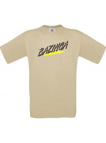 Man T-Shirt Bazinga Farbe khaki, Größe S