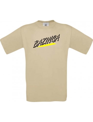 Man T-Shirt Bazinga Farbe khaki, Größe S