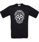 Top Männer-Shirt Skull Totenkopf, schwarz, Größe L