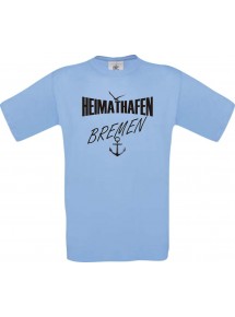 Kinder-Shirt Heimathafen Bremen kult, Farbe hellblau, Größe 104