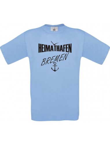 Kinder-Shirt Heimathafen Bremen kult, Farbe hellblau, Größe 104