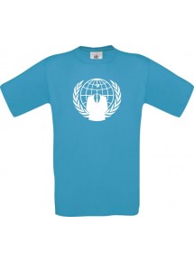 Top Männer-Shirt Anonymous, türkis, Größe L