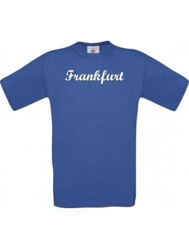 Kinder-Shirt  Deine Stadt Frankfurt City Shirts Sport, kult, Farbe royal, Größe 104