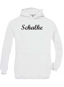 Kinder Kapuzenpullover City Stadt Shirt Schalke Deine Stadt kult, weiss, Größe 110/116