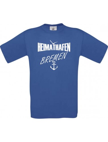 Kinder-Shirt Heimathafen Bremen kult, Farbe royalblau, Größe 104