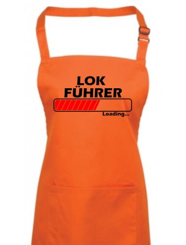 Kochschürze, Lokführer Loading, Farbe orange