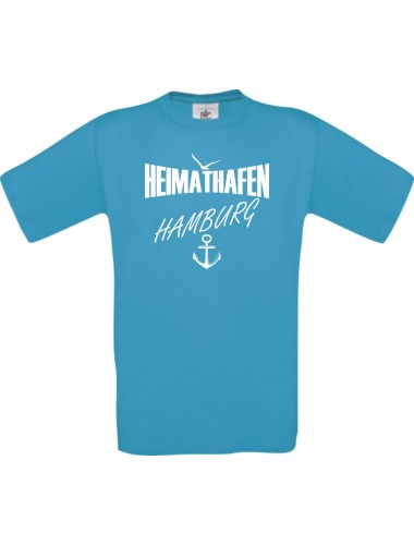 Kinder-Shirt Heimathafen Hamburg kult, Farbe atoll, Größe 104