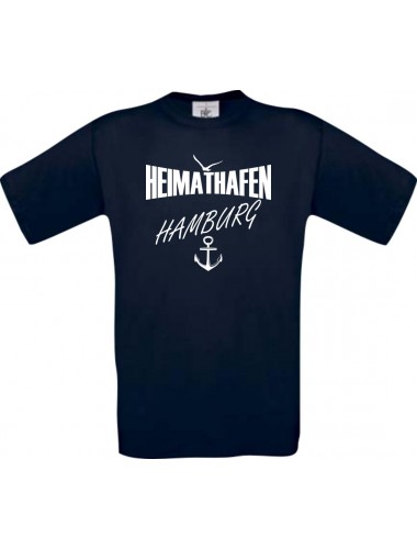 Kinder-Shirt Heimathafen Hamburg kult, Farbe blau, Größe 104