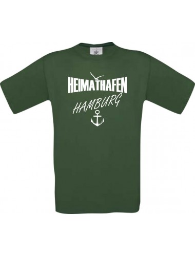 Kinder-Shirt Heimathafen Hamburg kult, Farbe dunkelgruen, Größe 104