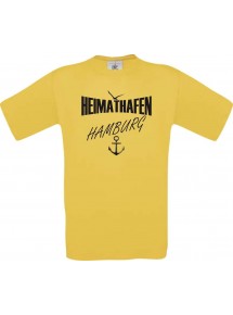 Kinder-Shirt Heimathafen Hamburg kult, Farbe gelb, Größe 104