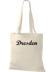 Stoffbeutel City Stadt Shirt Dresden Deine Stadt kult, Baumwolltasche Farbe natur