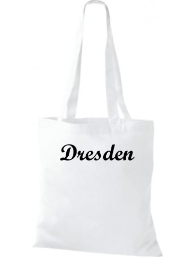 Stoffbeutel City Stadt Shirt Dresden Deine Stadt kult, Baumwolltasche Farbe weiss