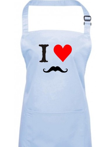 Kochschürze, I LOVE Mustache Moustache Bart Schnautzer la, kult