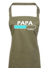 Kochschürze, Papa Loading, Farbe olive