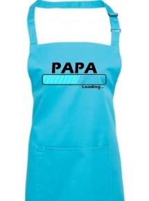 Kochschürze, Papa Loading, Farbe turquoise