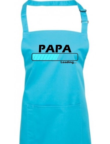 Kochschürze, Papa Loading, Farbe turquoise